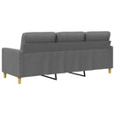 3-personers sofa 180 cm stof mørkegrå