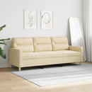 3-personers sofa 180 cm stof cremefarvet