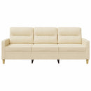 3-personers sofa 180 cm stof cremefarvet