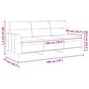 3-personers sofa 180 cm stof cremefarvet