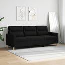 3-personers sofa 180 cm stof sort
