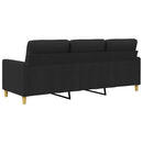 3-personers sofa 180 cm stof sort