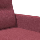 3-personers sofa 180 cm stof vinrød