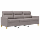 3-personers sofa 180 cm stof gråbrun