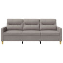3-personers sofa 180 cm stof gråbrun