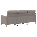 3-personers sofa 180 cm stof gråbrun