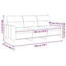 3-personers sofa 180 cm stof gråbrun