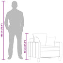 lænestol 60 cm stof cremefarvet