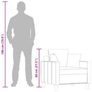 lænestol 60 cm stof sort