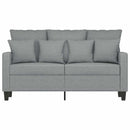 2-personers sofa 120 cm stof lysegrå