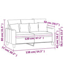 2-personers sofa 120 cm stof lysegrå
