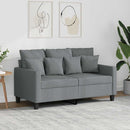 2-personers sofa 120 cm stof lysegrå