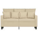 2-personers sofa 120 cm stof cremefarvet