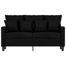 2-personers sofa 120 cm stof sort