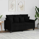 2-personers sofa 120 cm stof sort