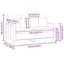 2-personers sofa 120 cm stof lysegul
