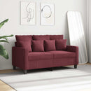 2-personers sofa 120 cm stof vinrød