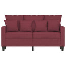 2-personers sofa 120 cm stof vinrød