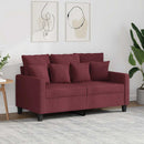 2-personers sofa 120 cm stof vinrød