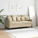 2-personers sofa 140 cm stof cremefarvet