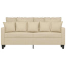 2-personers sofa 140 cm stof cremefarvet