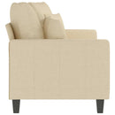 2-personers sofa 140 cm stof cremefarvet