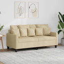 2-personers sofa 140 cm stof cremefarvet