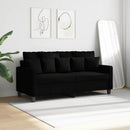 2-personers sofa 140 cm stof sort