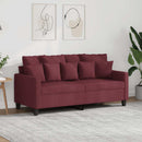 2-personers sofa 140 cm stof vinrød