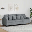 3-personers sofa 180 cm stof lysegrå
