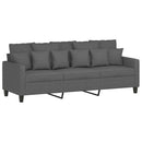 3-personers sofa 180 cm stof mørkegrå