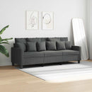3-personers sofa 180 cm stof mørkegrå