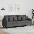 3-personers sofa 180 cm stof mørkegrå