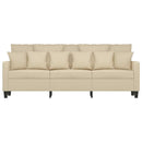 3-personers sofa 180 cm stof cremefarvet