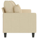 3-personers sofa 180 cm stof cremefarvet