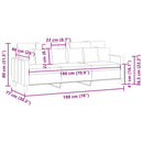3-personers sofa 180 cm stof cremefarvet