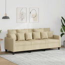 3-personers sofa 180 cm stof cremefarvet