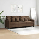 3-personers sofa 180 cm stof brun