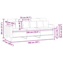 3-personers sofa 180 cm stof brun