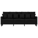 3-personers sofa 180 cm stof sort
