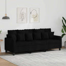 3-personers sofa 180 cm stof sort