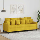 3-personers sofa 180 cm stof lysegul