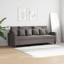 3-personers sofa 180 cm stof gråbrun