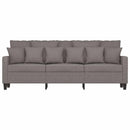 3-personers sofa 180 cm stof gråbrun