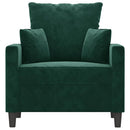 lænestol 60 cm velour lysegrøn
