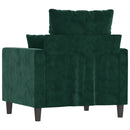 lænestol 60 cm velour lysegrøn