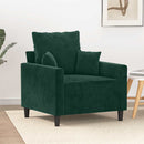 lænestol 60 cm velour lysegrøn