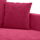 lænestol 60 cm velour vinrød
