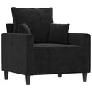 lænestol 60 cm velour sort