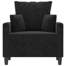 lænestol 60 cm velour sort
